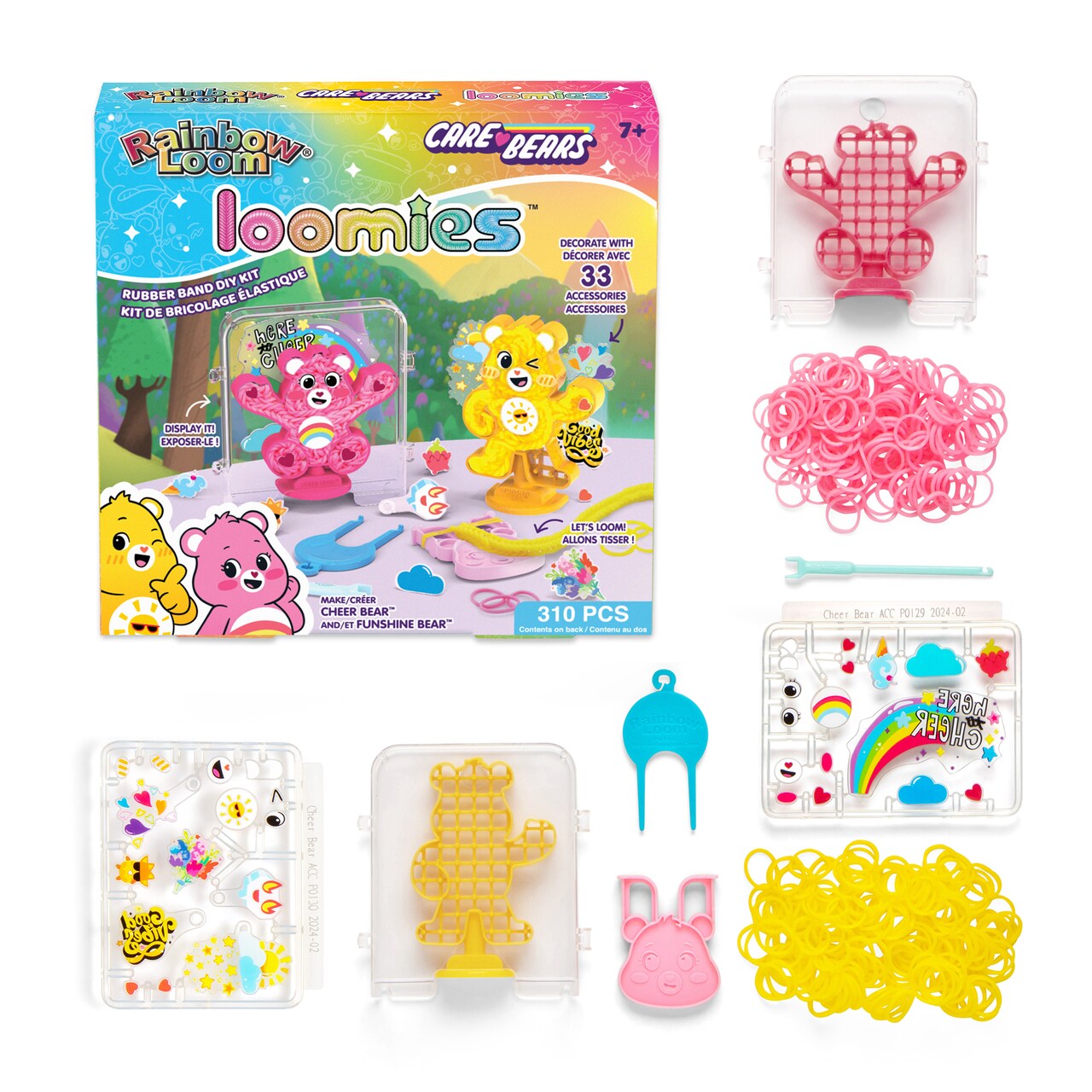 Rainbow Loom: Care Bears Loomies - Cheer Bear & Funshine Bear DIY Bracelet Kit